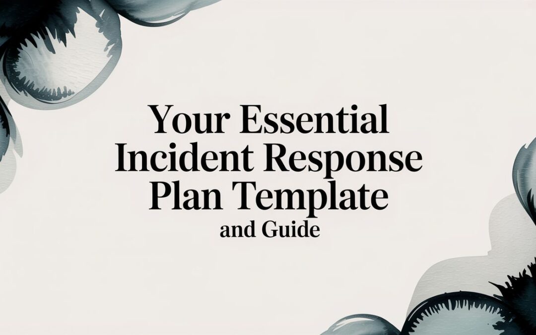 Your Essential Incident Response Plan Template And Guide